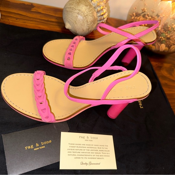 RAG & BONE women’s Infinity Cylinder Heel Slingback Sandals, size 39 - Picture 12 of 15